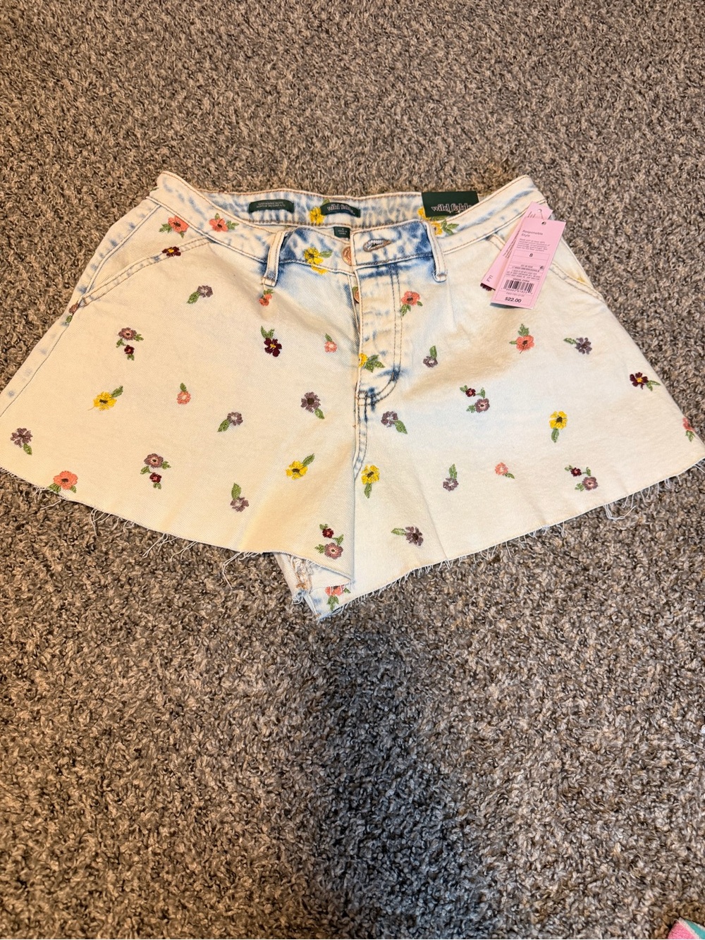 Wild Fable Embroidered Floral Shorts